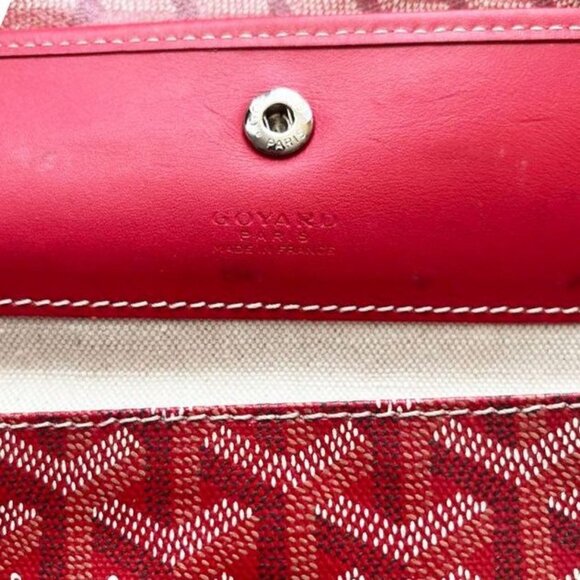Goyard St Louis GM Red Shoulder Tote Bag & Pouch Goyardine Saint Louis Purse - Picture 9 of 13